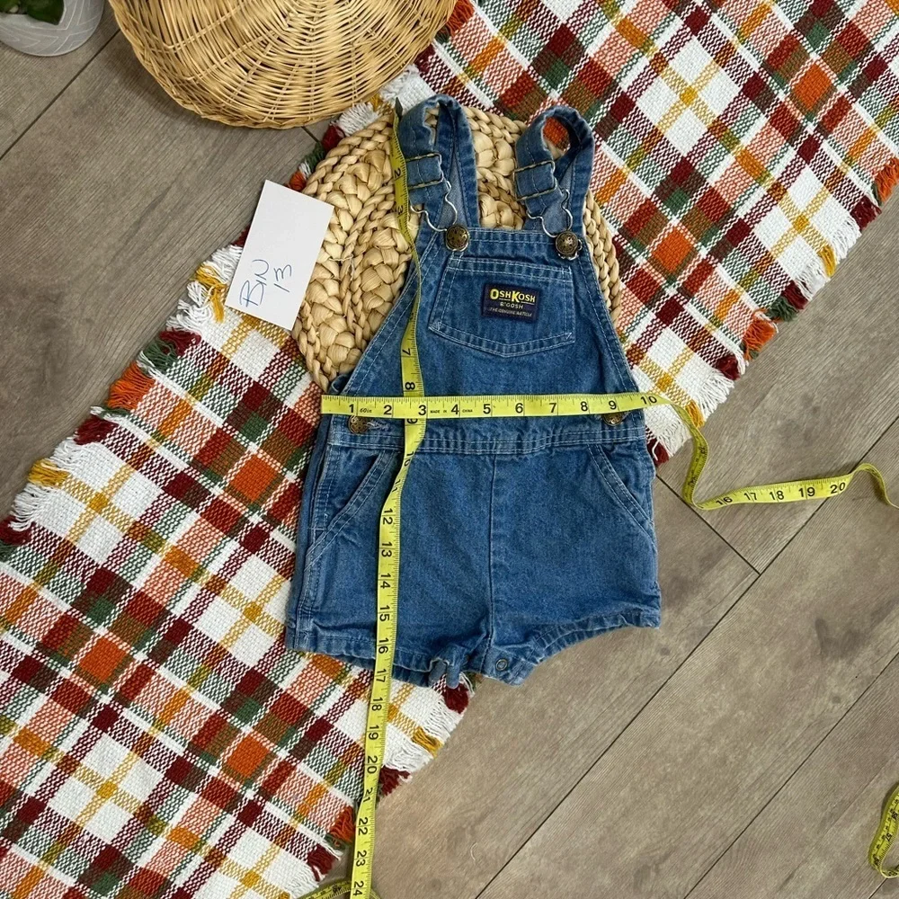 90s Vintage Oshkosh B’Gosh Vestbak Denim Shortall Overalls Made USA